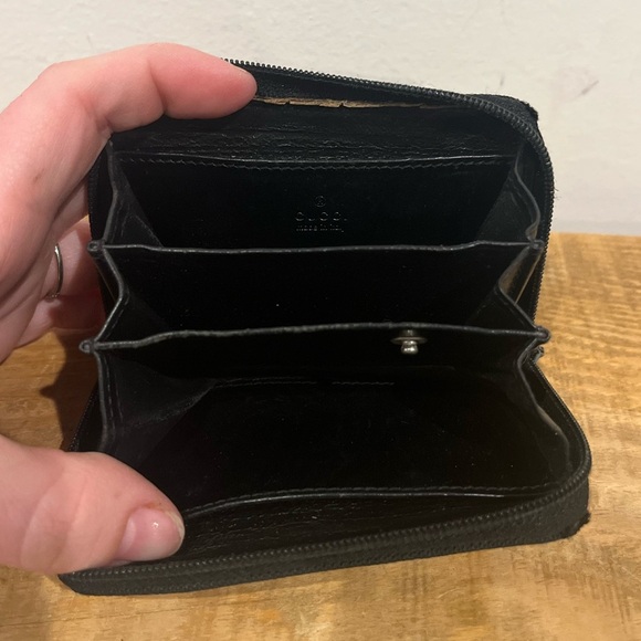 Gucci VTG canvas black small wallet coin purse - Picture 3 of 6